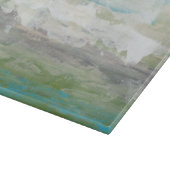 Planche À Découper Nuages Blancs Surplombant Un Beau Paysage (Coin)