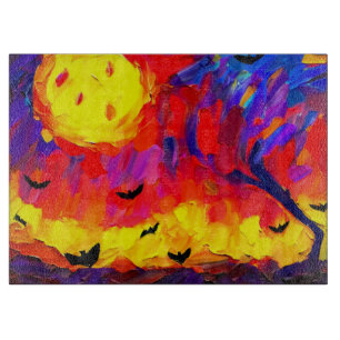 Planche À Découper Nuit Abstraite d'Halloween moderne