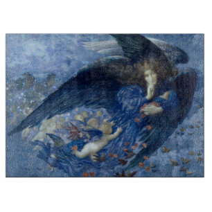 Planche À Découper Nuit avec son Train des Etoiles (Ange avec Cherubs