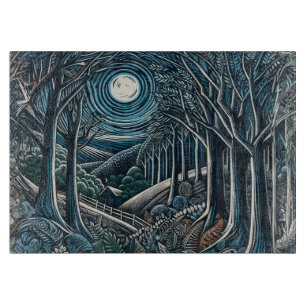 Planche À Découper Nuit dans les bois