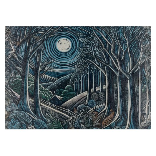 Planche À Découper Nuit dans les bois (Devant)