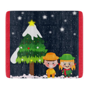 PLANCHE À DÉCOUPER NUIT DE NOËL