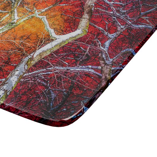 Planche À Découper Nuit d'hiver rouge (Coin)