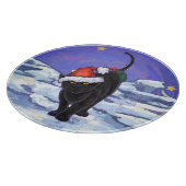 Planche À Découper Nuit étoile Noir Chat Noël (Coin)