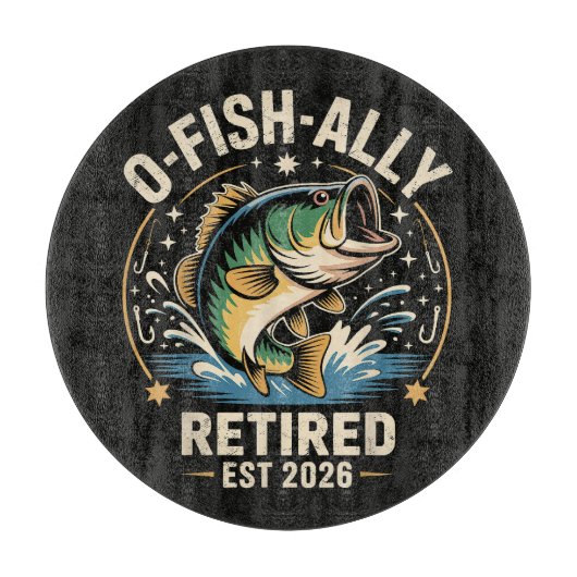 Planche À Découper O-Fish-Ally Retraité Pêcheur 2026 Pêche (Devant)