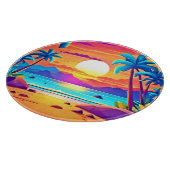 Planche À Découper Oasis tropicale du coucher de soleil (Coin)