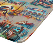 Planche À Découper Occidental Cowboy BBQ Scènes de Cookoff 1 (Coin)