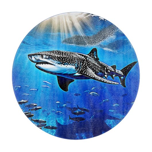 Planche À Découper Océan Baleine Requin Giant Natation (Devant)