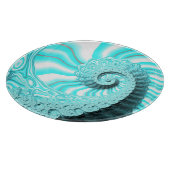 Planche À Découper Océan Bleu Nautilus Shell Spiral Fractal Art (Coin)