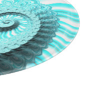 Planche À Découper Océan Bleu Nautilus Shell Spiral Fractal Art (Coin)