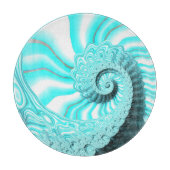 Planche À Découper Océan Bleu Nautilus Shell Spiral Fractal Art (Devant)