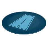 Planche À Découper Océan & Ciel Bleu Premier Monogramme Calligraphie  (Coin)