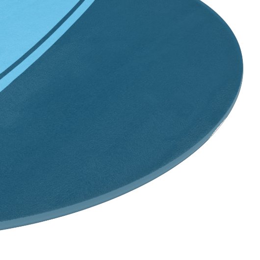 Planche À Découper Océan & Ciel Bleu Premier Monogramme Calligraphie (Coin)