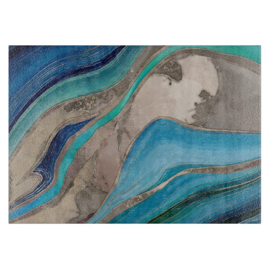 Planche À Découper Ocean Palette et marbre taupe (Devant)