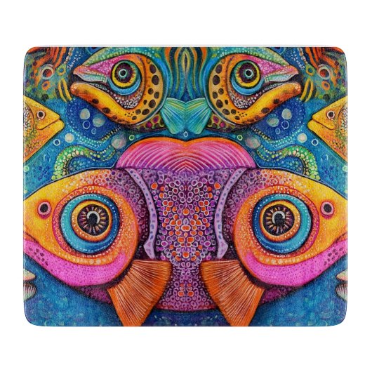 Planche À Découper Océan Poisson Whimsical 5 (Devant)