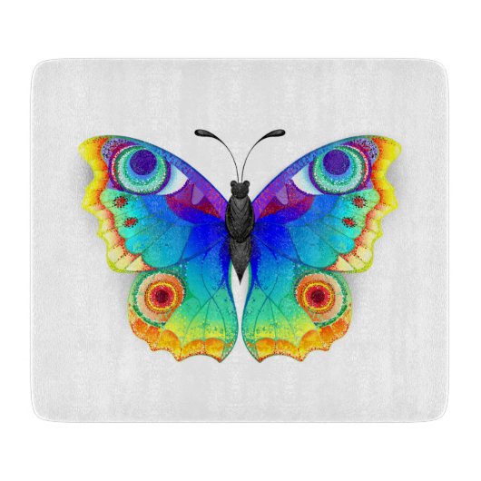 Planche À Découper Oeil de paon arc-en-ciel (Devant)