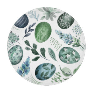 Planche À Découper Oeufs de Pâques et feuillage