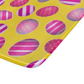 Planche À Découper Oeufs de pâques jaune et motif de rose (Coin)