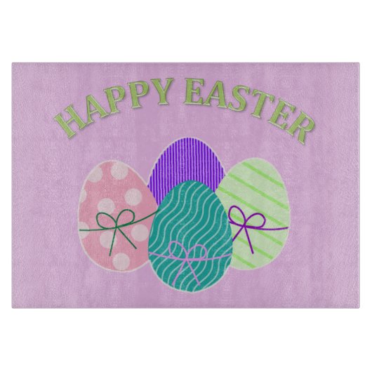 Planche À Découper Oeufs de Pâques Joyeux Pâques (Devant)