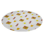 Planche À Découper Oeufs frits, bacon, gaufres et jus d'orange (Coin)