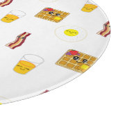 Planche À Découper Oeufs frits, bacon, gaufres et jus d'orange (Coin)