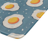 Planche À Découper Oeufs frits sur le bleu (Coin)