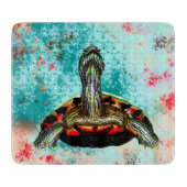 Planche À Découper Oeuvre Abstraite de tortue (Devant)