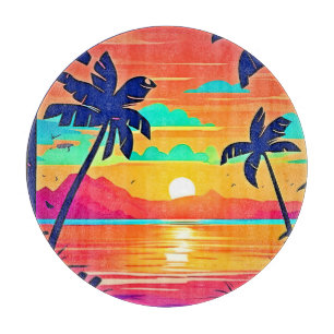 Planche À Découper Oeuvre du Sunset Paradise
