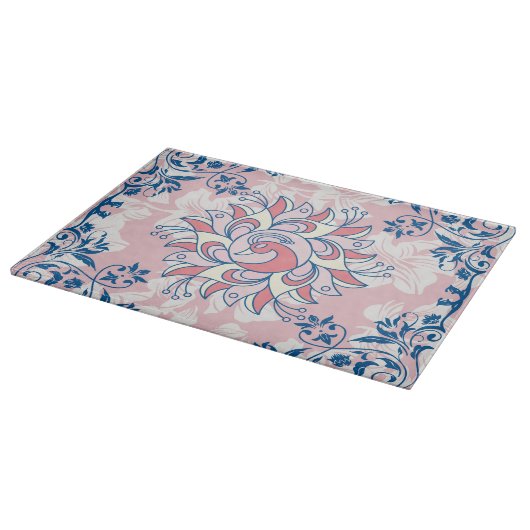 Planche À Découper Oeuvre Florale Rangoli, Vie Bleue (Coin)