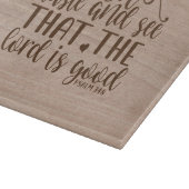 Planche À Découper Oh Goûtez et voyez que le Seigneur est Bon Psaume (Coin)