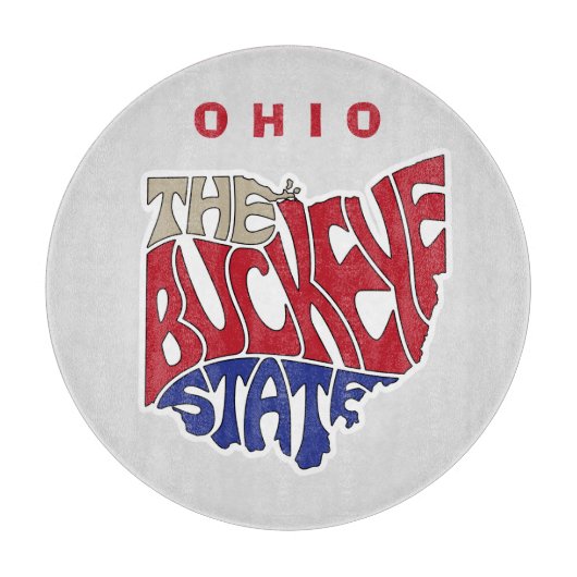 Planche À Découper Ohio surnom Word Art (Devant)