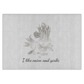 Planche À Découper Oignon ail vintage simple (Devant)