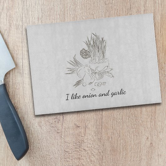 Planche À Découper Oignon ail vintage simple