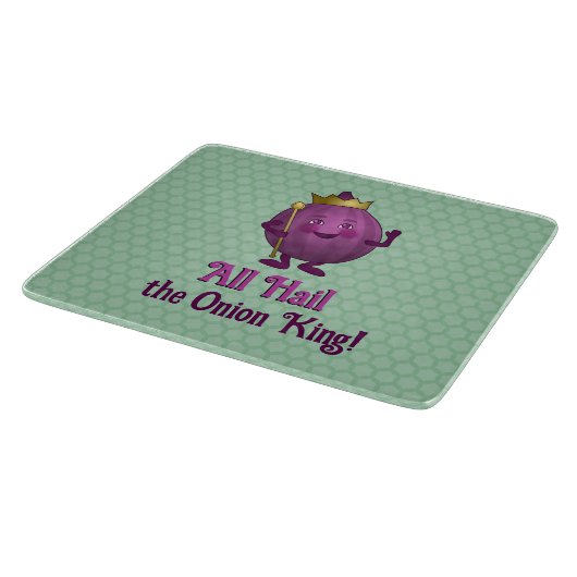 Planche À Découper Oignon de Puple sur Vert - Roi avec Couronne - vot (Coin)