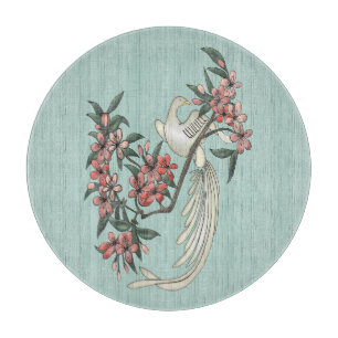 Planche À Découper Oiseau blanc - Fleurs de cerisiers Charcuterie Boa