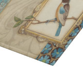 Planche À Découper Oiseau Brown et bleu sur une branche (Coin)