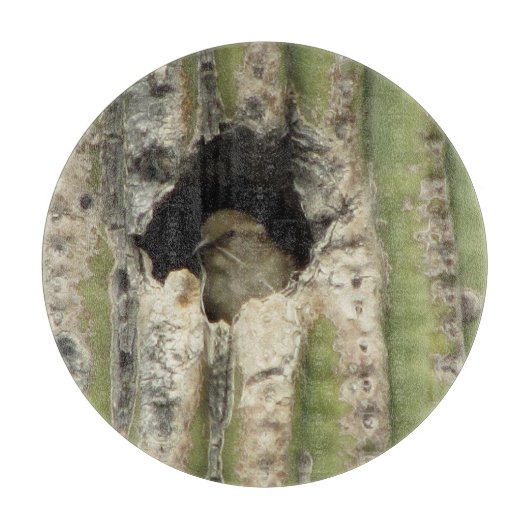 Planche À Découper Oiseau dans un nid de Saguaro (Devant)