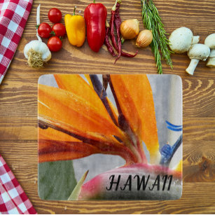 Planche À Découper Oiseau de Hawaï du Paradis Plante Floral