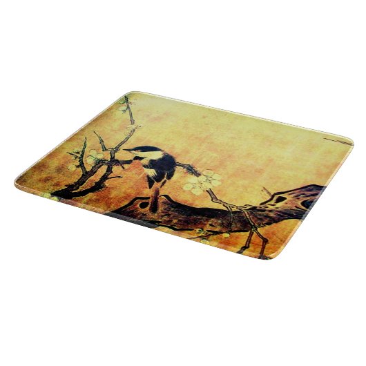 Planche À Découper OISEAU DE PRINTEMPS ET FLEURS JAUNE Brown (Coin)