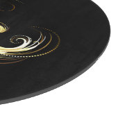 Planche À Découper Oiseau d'or sur Arrière - plan noir (Coin)