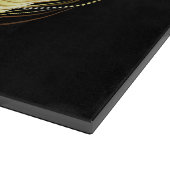 Planche À Découper Oiseau doré sur fond noir (Coin)