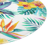 Planche À Découper Oiseau du paradis et du motif d'orchidée (Coin)