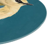 Planche À Découper Oiseau encadré par des fleurs vibrantes (Coin)