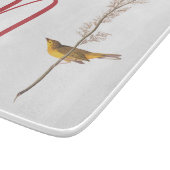 Planche À Découper Oiseau jaune d'Audubon sur fleur avec monogramme (Coin)