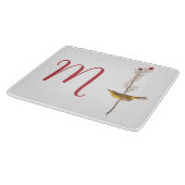 Planche À Découper Oiseau jaune d'Audubon sur fleur avec monogramme (Coin)