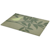 Planche À Découper Oiseau vert perché sur une branche verte (Coin)