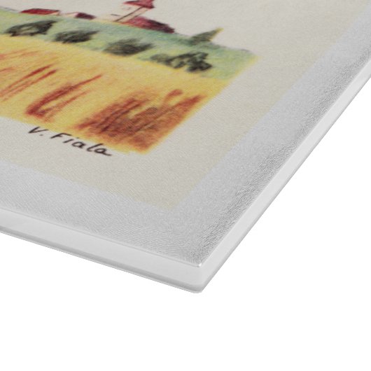 Planche À Découper Oiseau Volant Avec Fleurs (Coin)