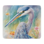 Planche À Découper Oiseaux arc-en-ciel Héron bleu 2 (Devant)