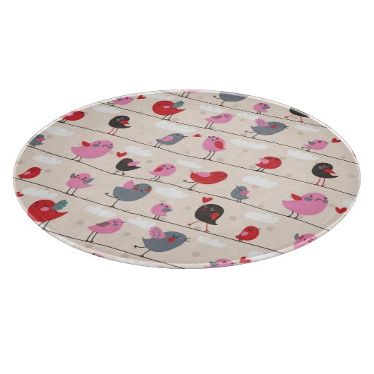 Planche À Découper Oiseaux dans l'amour (Coin)