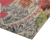 Planche À Découper Oiseaux de l'amour Cœur Rouge Collage d'art (Coin)